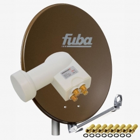 More about Fuba DAL 800 B Satellitenantenne 80cm Alu Braun PremiumX LNB Quad 8x F-Stecker