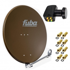 More about Fuba DAL 800 B Satellitenantenne Alu Braun LNB Quad 8x F-Stecker