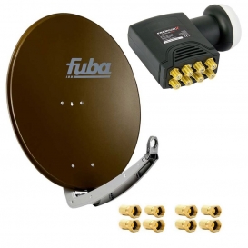 More about Fuba DAA 780 B Satellitenantenne Aluminium in Braun HDTV 4K DELUXE Octo LNB Sat