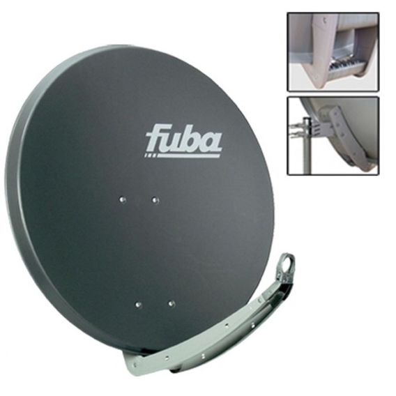 Fuba daa 780 Satellitenantenne Aluminium in Anthrazit HDTV 3D 4KPremiumX DELUXE Twin LNB Sat