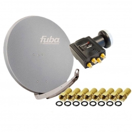 More about Fuba DAA 850 G Sat Schüssel Grau 85x85cm Deluxe LNB Quad PremiumX 8x F-Stecker