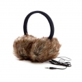 Satzuma Fluffy, ohraufliegend, Kopfband, verkabelt, 3.5 mm (1/8"), 1.5 m, Schwarz, Braun