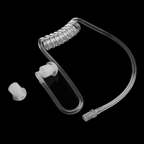 AcserGery Stay Transparent Coil Acoustic Air Tube Ohrstöpsel Ersatz für Radio-Ohrhörer-Headset