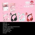 AcserGery Neu G19 Cat Ear Wired Kopfhörer mit RGB-LED-Licht und Mikrofon Lautstärkeregler Kopfhörer Cat Ear Kopfhörer für Comput