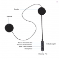 AcserGery MT02 Kabelloses Motorradhelm-Headset BT5.1 Helmkopfhörer Motorhelmkopfhörer mit Mikrofon Musikanrufsteuerung