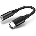 AcserGery Nylon-USB-C-zu-3,5-mm-Kopfhöreradapter, USB-Typ-C-Buchse, Audio-DAC-Hi-Res-Chipsatz-Adapter, kompatibel mit P40/P30/P2