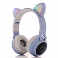 Head-Mounted Kids Kopfhörer, Bluetooth 5.0Wireless Headphone, Faltbare Cat Ear LED-Licht für Erwachsene, Kinder Lernen, Spiele, 