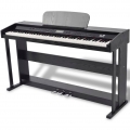 Duolm Digitalpiano mit 88 Tasten und Pedalen Schwarz Melaminplatte