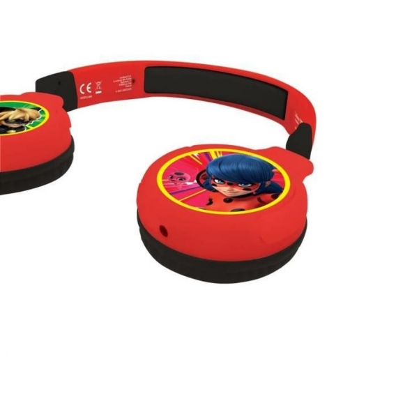 MIRACULOUS - 2 in 1 Bluetooth-Headset - Komfortabel und faltbar kabelgebunden für Kinder mit begrenztem Design