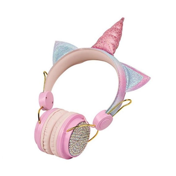 Pyzl Computer Mobile Game Headset Kinder Geschenk Mädchen Headset Nettes Einhorn Kabelgebundenes Headset und Mikrofon Mädchen To