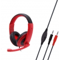 Gaming Headset mit einstellbarem Headbeam Lightweight Headphone Rot