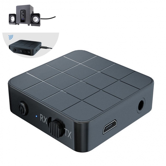 Bluetooth Adapter 5.0 Empfänger Transmitter, 2 in 1 Bluetooth Sender Receiver Low Latency mit RCA & 3.5 mm AUX kompatibel für TV