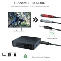 Bluetooth Adapter 5.0 Empfänger Transmitter, 2 in 1 Bluetooth Sender Receiver Low Latency mit RCA & 3.5 mm AUX kompatibel für TV