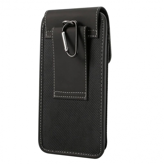 DFV mobile - Gürtelgehäuse für Blu V0210WW Vivo XL 3 Plus Abdeckung Vertikales Design Leder und Nylon, E0-7DG-N-FCvOXF-148