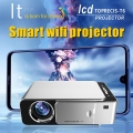 LCD T6 Smart Wifi Projektor Unterstuetzung 1080 p HD LED Tragbare Mini Projektor Video Fuer Heimkino Spiel Film Kino Eu-stecker