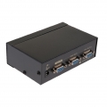 VGA-Splitter 2 Port Unterstützung 1920 X 1400 Auflösung 250 MHz Bandbreite - 1 Pack (schwarz)