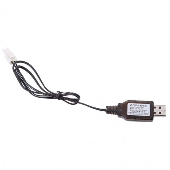 USB Stecker zu EL-2P Buchse Ladekabel 60cm Synchronisierungs-Kabel für RC Drohne Spielzeug ( Schwarz )