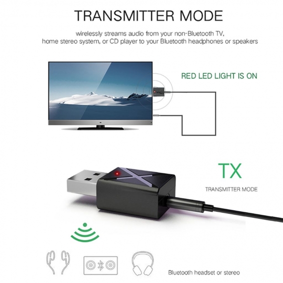 Mini USB Bluetooth Empfänger Musik Audio Receiver Adapter 3.5mm Wireless Audio Adapter für Auto/Heim Stereo Musik