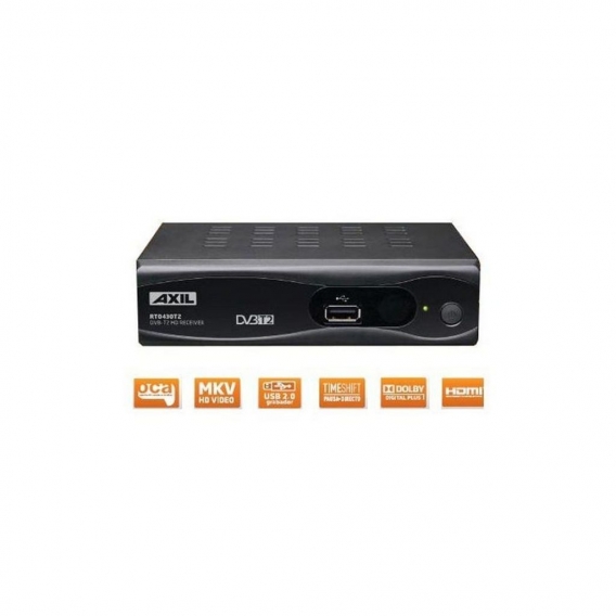 Engel Axil RT0430T2, Terrestrisch, Full HD, DVB-T2, 576i,576p,720p,1080i, H.264,MKV,MPEG2, MP3