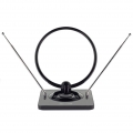 Telefunken Aktive DVB-T Antenne für TV-/Radio Empfang mit 44 dB Verstärker rund