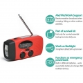 Solar Radio, Multifunktion Tragbares Outdoor Radio Kurbelradio mit AM/FM Wetter Radio, Notfall SOS Alarm (Rot)