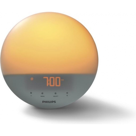 Philips HF3519/01 Wake-up Light (Sonnenaufgangfunktion, Digitales Fm Radio, Tageslichtwecker) Weiß