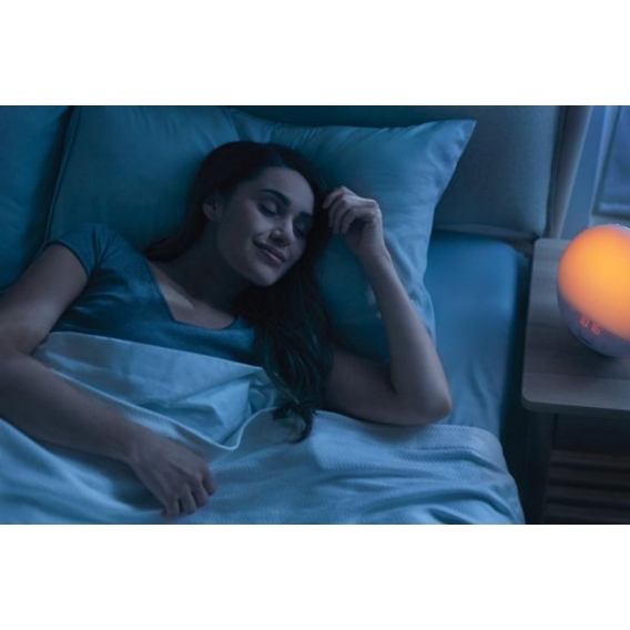 Philips HF3519/01 Wake-up Light (Sonnenaufgangfunktion, Digitales Fm Radio, Tageslichtwecker) Weiß