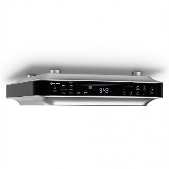 auna KRCD-100 BT Unterbau-Radio Küchenradio (CD-Player, Wecker, Timer, UKW-Radio, Bluetooth, MP3, LCD-Display, 29 x 8 x 26,5 cm 