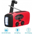 Solar Radio Kurbelradio Multifunktion Tragbares Outdoor für Notfälle mit Handkurbel LED Taschenlampe Powerbank FM/AM Notfallradi