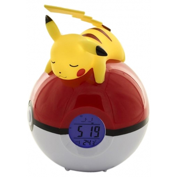 Pikachu Pokeball Wecker FM LED Lampe