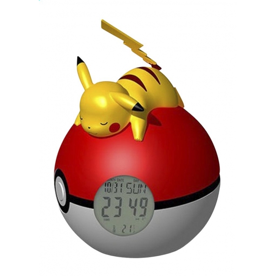 Pikachu Pokeball Wecker FM LED Lampe