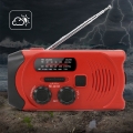 2 in 1 Solar Radio 1 Stück AM FM WB Mit Taschenlampe 2000mAh Powerbank SOS Alarm Hand Kurbelradio Tragbar Notfallradio für Campi