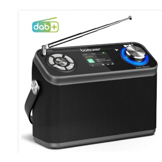 DAB/DAB+/FM Radio, bomaker tragbares Digitalradio mit Farb-Birdschirm und Bluetooth Bomaker