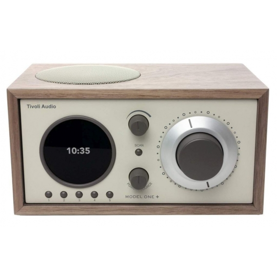 Tivoli Audio Model ONE+ FM/DAB+ Radio mit Bluetooth Walnuss/beige mit Fernbedienung