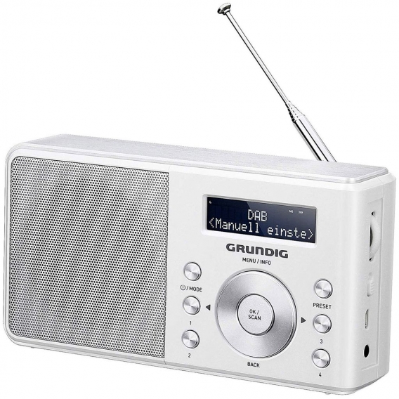 Grundig Music 6000 DAB+ Digitalradio mit integriertem Lithium-Akku, Micro-USB-Stromversorgung, UKW-RDS, Alarmfunktion, Kopfhörer