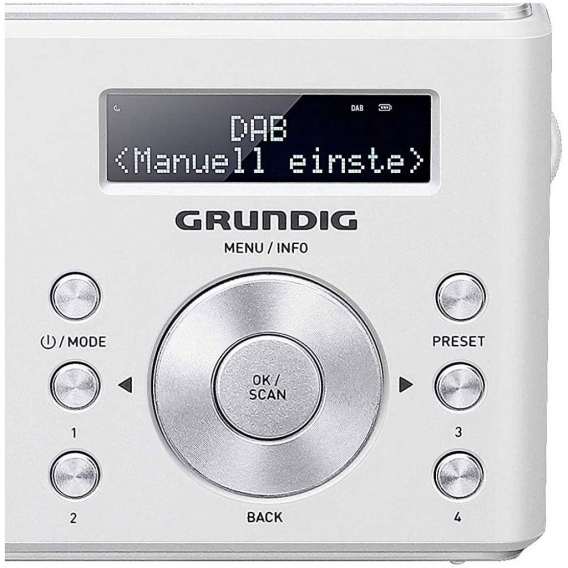 Grundig Music 6000 DAB+ Digitalradio mit integriertem Lithium-Akku, Micro-USB-Stromversorgung, UKW-RDS, Alarmfunktion, Kopfhörer