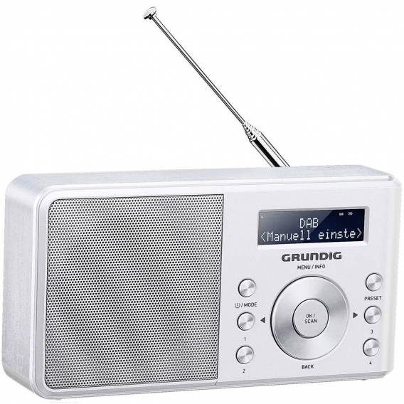 Grundig Music 6000 DAB+ Digitalradio mit integriertem Lithium-Akku, Micro-USB-Stromversorgung, UKW-RDS, Alarmfunktion, Kopfhörer