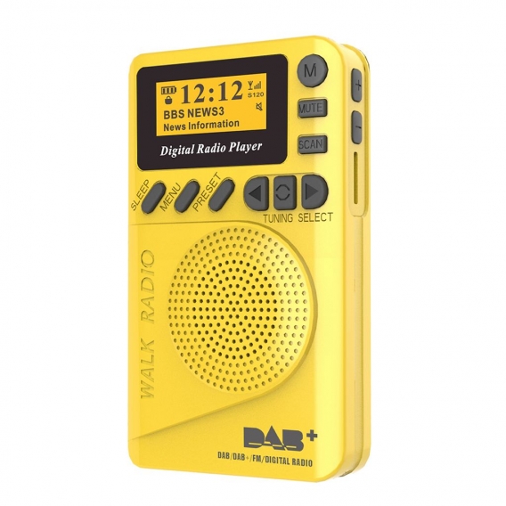 Pocket DAB-Digitalradio Mini DAB + Digitalradio Mit MP3-Player FM-Radio LCD-Display