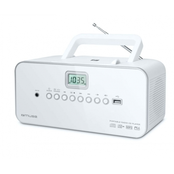 muse M-28RDW weiss CD-Radio MP3 PLL USB