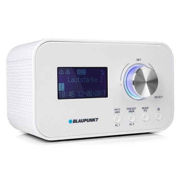 BLAUPUNKT Radiowecker CLRD 30 mit DAB+, UKW, RDS, Snooze Funktion, 6 Watt RMS, Dual Alarm, USB, Farbe:weiß