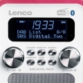 Lenco PDR-051PKWH - Tragbares DAB+ FM-Radio mit Bluetooth und AUX-Eingang, aufladbarer Batterie - Pink
