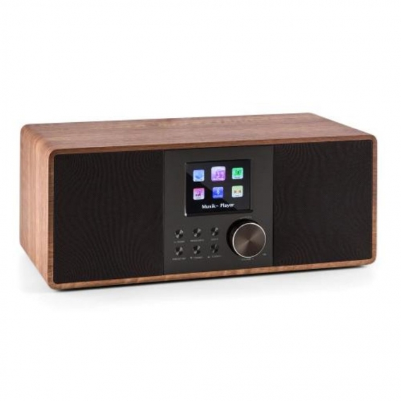 auna Connect 120 BK - Internetradio, Digitalradio, WLAN-Radio, Netzwerkplayer, DAB/DAB+ / UKW-Tuner mit RDS, Bluetooth, USB, MP3