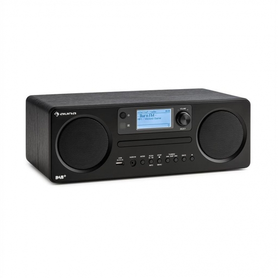 auna Worldwide CD - Internetradio mit Bluetooth, DAB/DAB+ Radio, MP3-fähiger USB-Port, mit CD-Player, Spotify Connect, AUX, App 