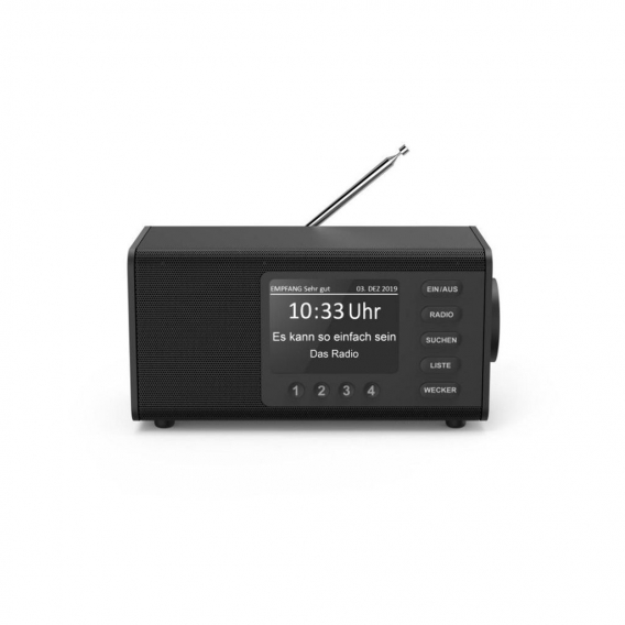 Hama DR1000DE Heimradio schwarz Digitalradio UKW/DAB/DAB+/4 Zoll-TFT-Display