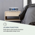 auna Dreamee DAB+ Radiowecker mit CD-Player ,Radio: UKW (FM) & DAB+ Empfang ,CD-Player: CD / CD-R / CD-RW / MP3 ,integrierte Ste