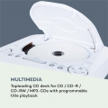 auna Dreamee DAB+ Radiowecker mit CD-Player ,Radio: UKW (FM) & DAB+ Empfang ,CD-Player: CD / CD-R / CD-RW / MP3 ,integrierte Ste