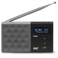 Nikkei Taschenradio DAB mit Wecker NDB30BK Grau und Schwarz