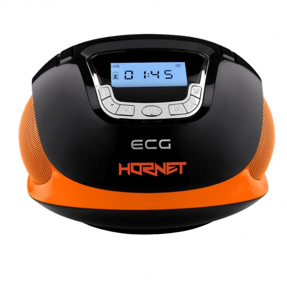 tragbares Radio Stereoanlage orange Hornet UKW / MW-Radio USB