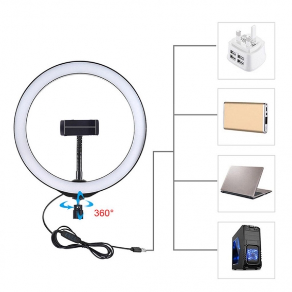 Dimmbare LED Selfie Ring Licht Für Live-Stream 4,7 Mit Stand Größe 4.7 mit Ständer