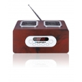 Blaupunkt PP5BR - Radio (Tragbar, FM, 6W, LED, 3,5 mm, 18 cm) Holz